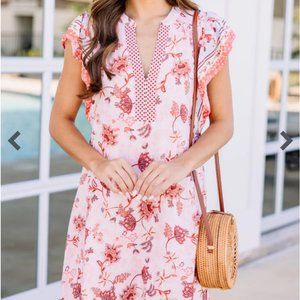 NWT Entro Watch For You Blush Pink Floral Dress
